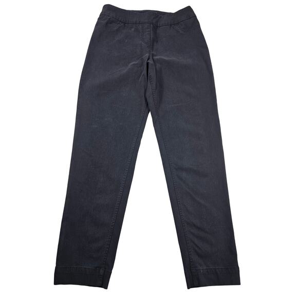 Soft surroundings M black stretch pull on pants jeaggings career casual comfort - Picture 2 of 10